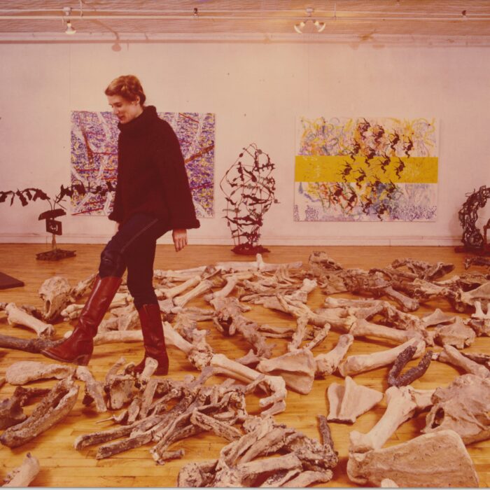 Nancy Graves in her SoHo studio, 1980. Photo: Hans Namuth © Nancy Graves Foundation, Inc./VAGA at ARS, NY
